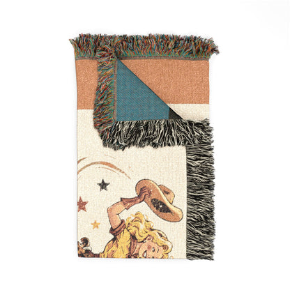 Wild As Heck Woven Blanket – Cowboy Horse Throw for Home & Ranch Decor