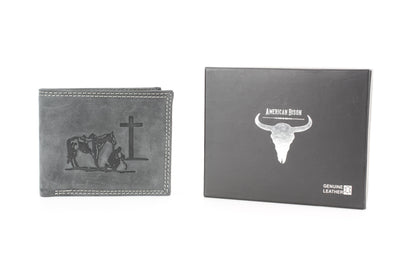 Praying Cowboy Leather Wallet | Branding Iron Western Wear