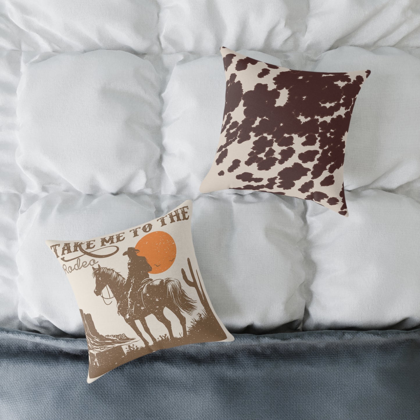 Take Me to the Rodeo -  Western Rodeo Square Pillow