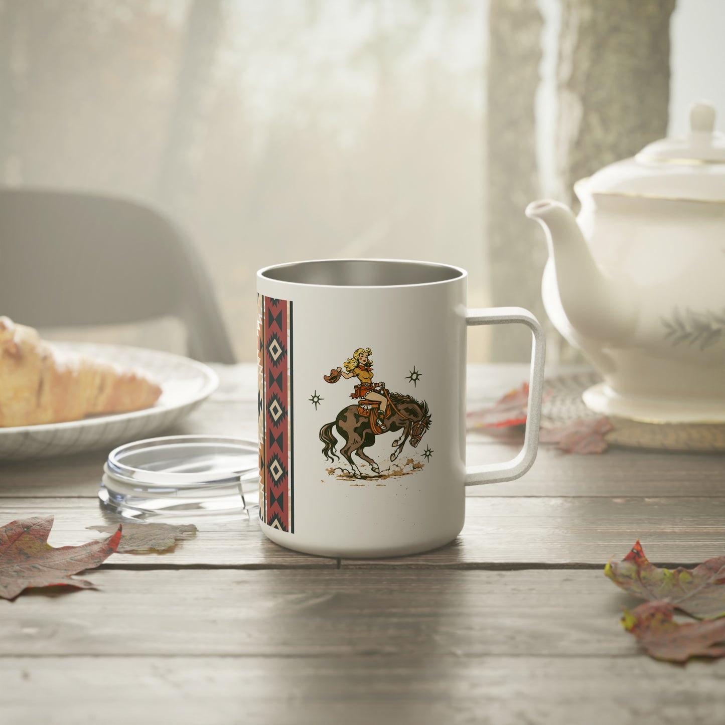 Southwestern Aztec Insulated Coffee Mug — 10oz Travel Tumbler