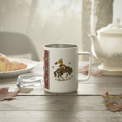 Southwestern Aztec Insulated Coffee Mug — 10oz Travel Tumbler