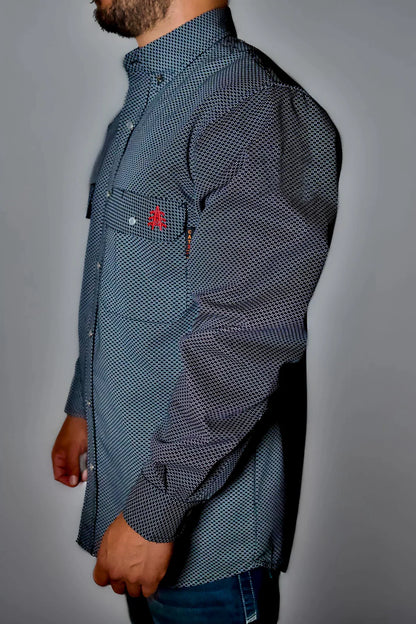 FR Pearl Snap Work Shirt - Shadow Black
