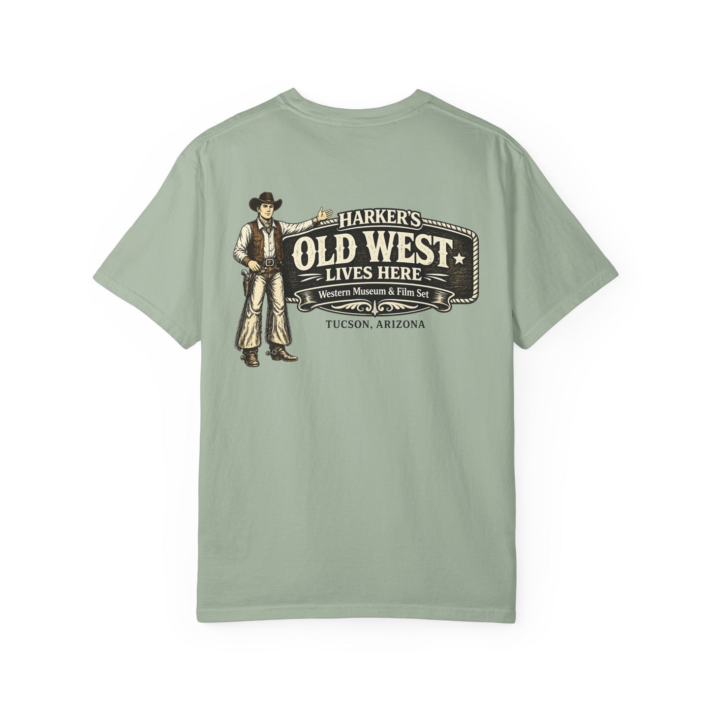 Harker's Old West Lives Here Unisex T-Shirt — Harker’s Tucson Vintage Western Tee