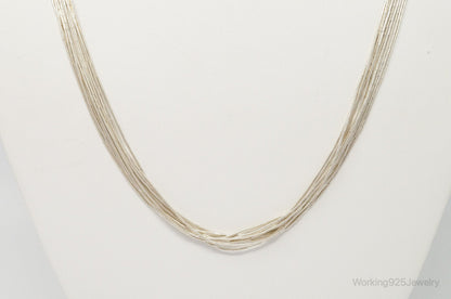Designer Carolyn Pollack Relios Strand Bead Sterling Silver Necklace