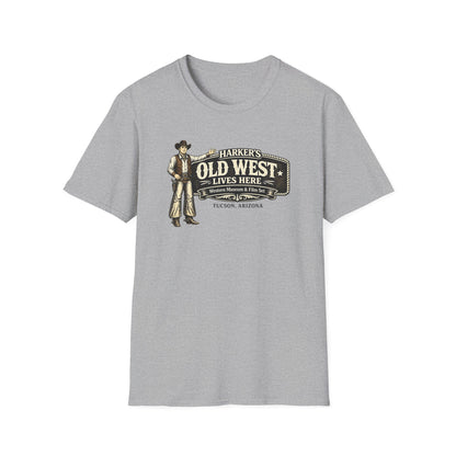 Harker's Old West T-Shirt – “Harker’s Old West Lives Here” Vintage Western Tee