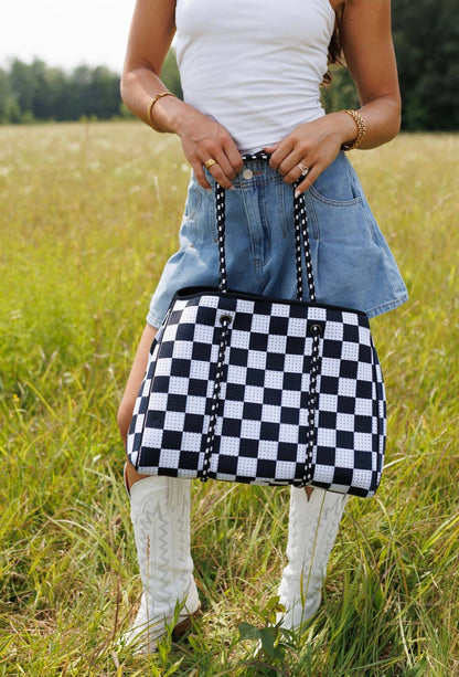 Checkerboard Large Tote | Everyday Carryall Bag