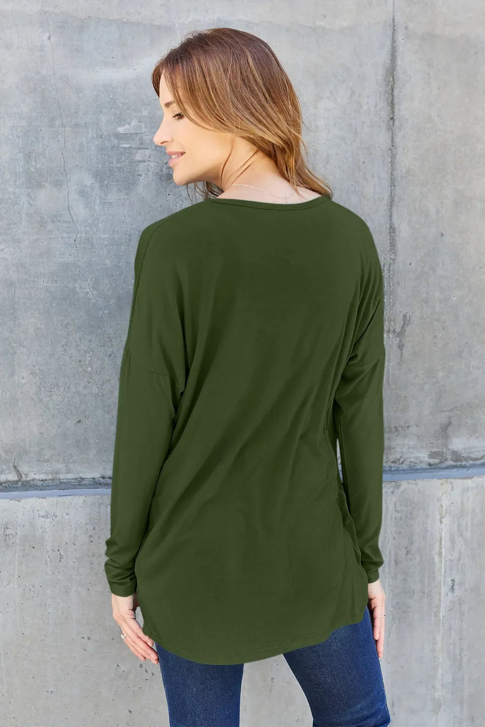 Basic Bae Full Size Relaxed Long Sleeve Tee