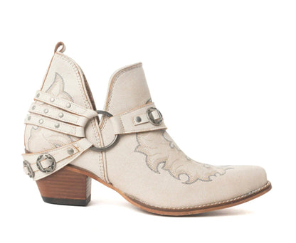 Myra: Western Ember Leather Embroidered Booties