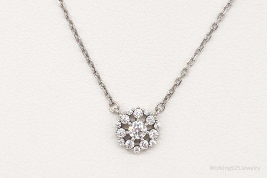 Vintage Cubic Zirconia Sterling Silver Necklace