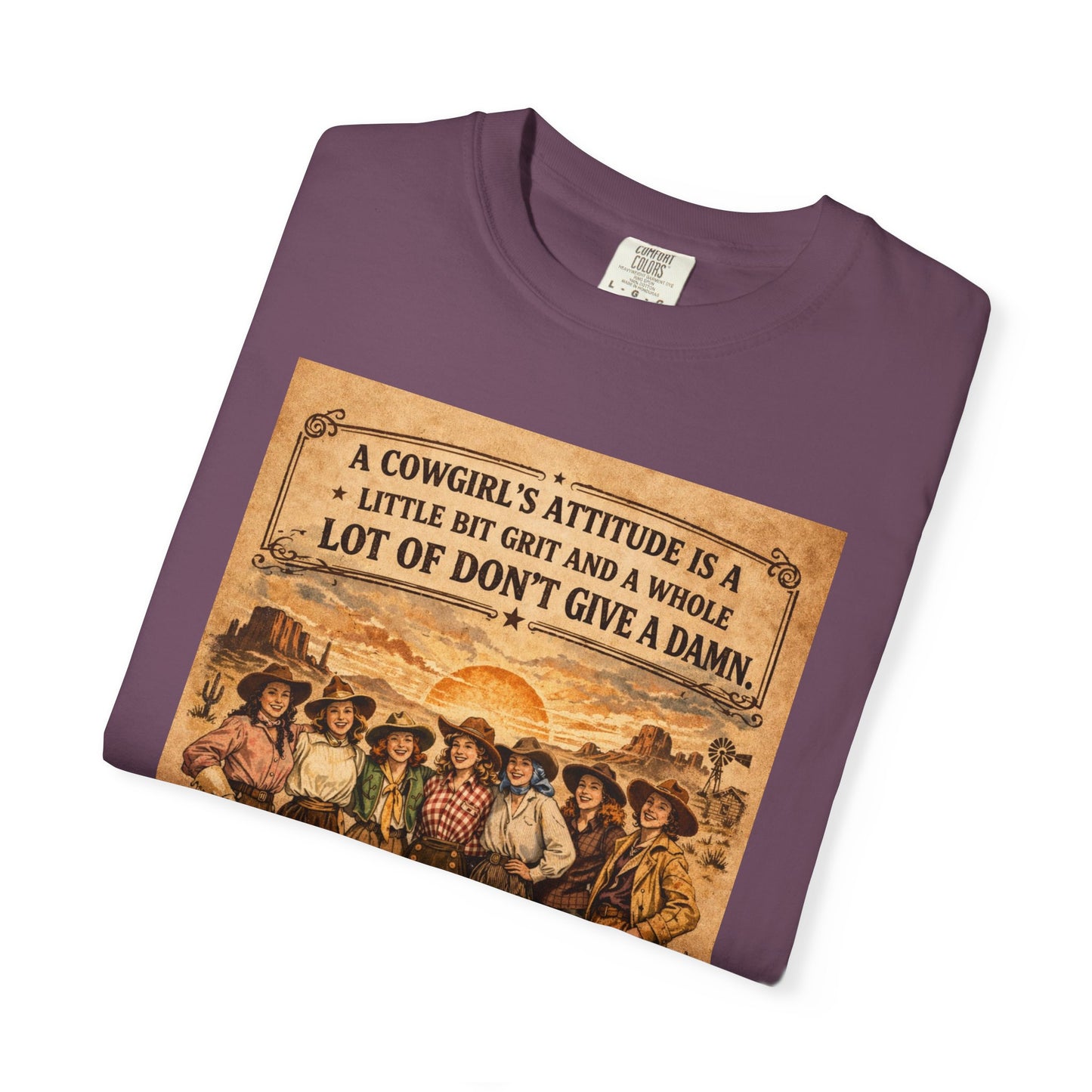 Cowgirl Attitude Graphic T-Shirt — "Welcome to the West" Vintage Western Tee