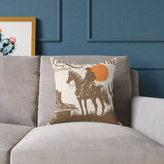 Take Me to the Rodeo -  Western Rodeo Square Pillow