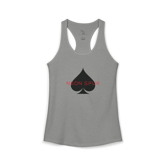 Neon Spur Logo Spade Racerback Tank Top
