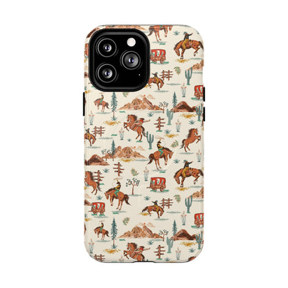 Western Cowboy Pattern Tough Magnetic Phone Case