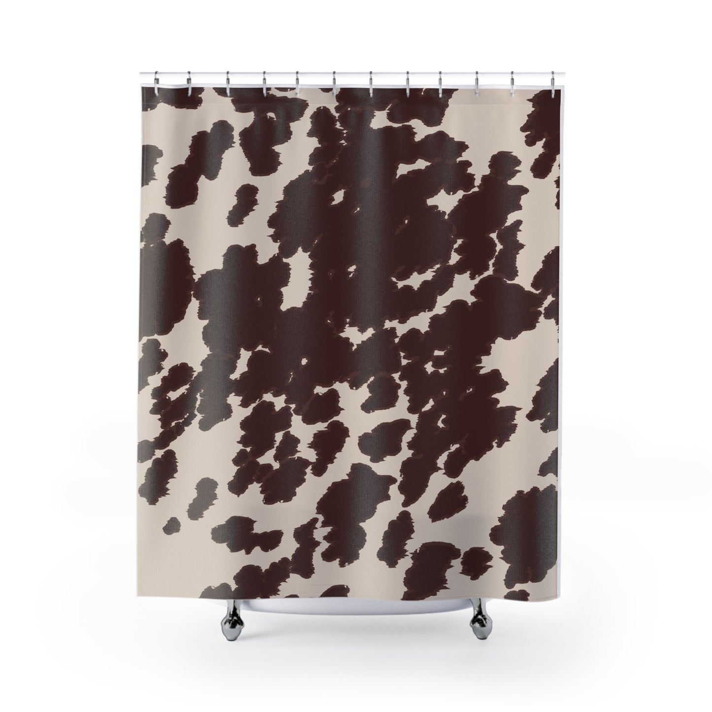 Chic Cow Print Shower Curtain, Farmhouse Decor, Bathroom Accessories, Rustic Home Style, Modern Cow Print Design, Gift for Animal Lovers