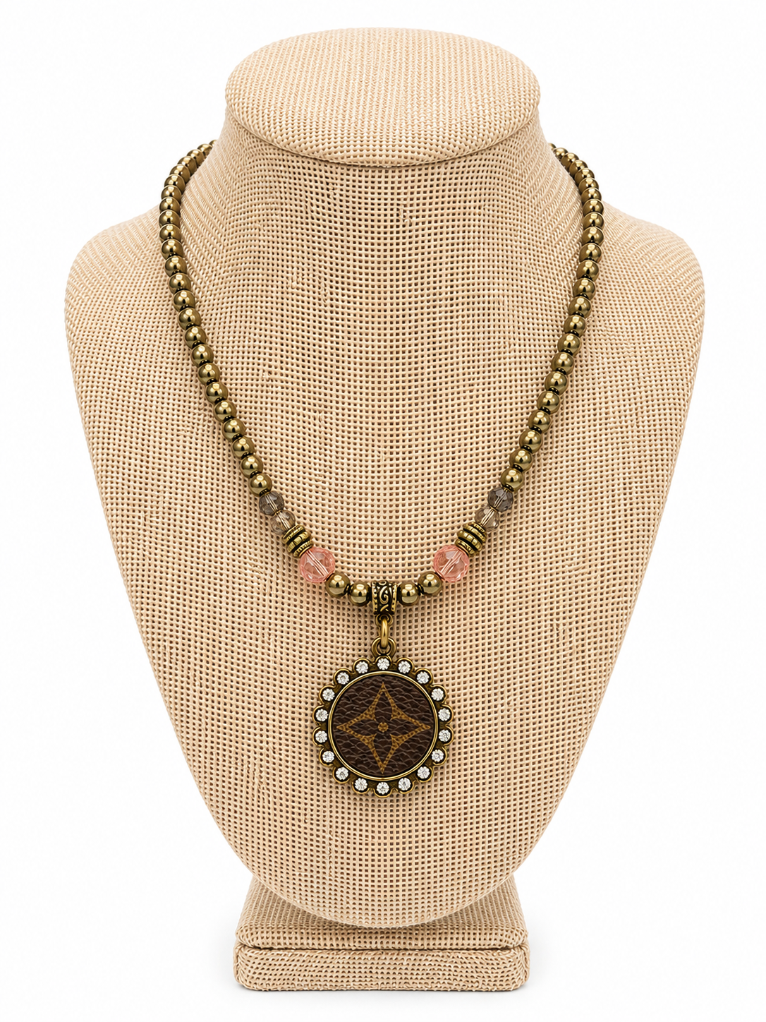 Metallic Muse Upcycled Hematite & Crystal Pendant Necklace