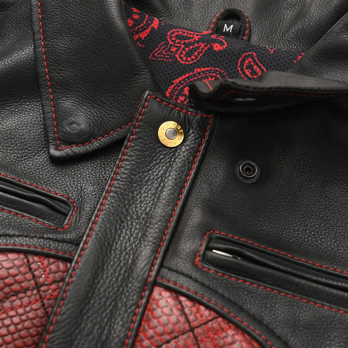 Redstrike Men’s Motorcycle Leather Jacket