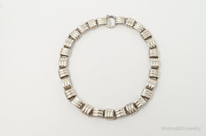 Vintage Designer Napier Sterling Silver Link Necklace