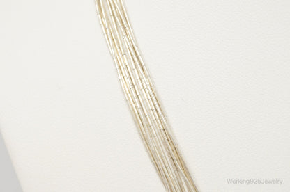 Designer Carolyn Pollack Relios Strand Bead Sterling Silver Necklace