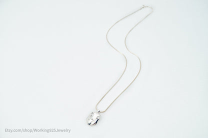 Vintage Designer Carolyn Pollack Relios Mothers Love Sterling Silver Necklace