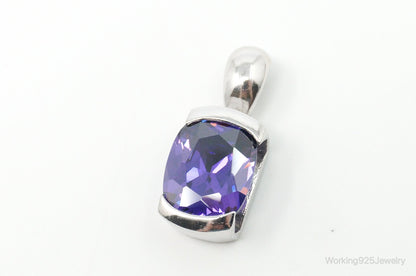 Vintage Amethyst Sterling Silver Necklace Pendant