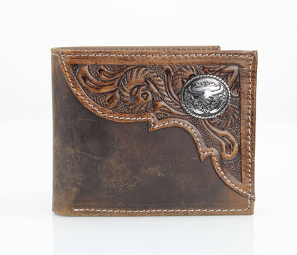 The Stockyard Tooled Leather Bifold Wallet | Branding Iron Western Wear