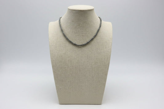 4mm Faux Pearl Western Necklace — 16 Inch with Extender
