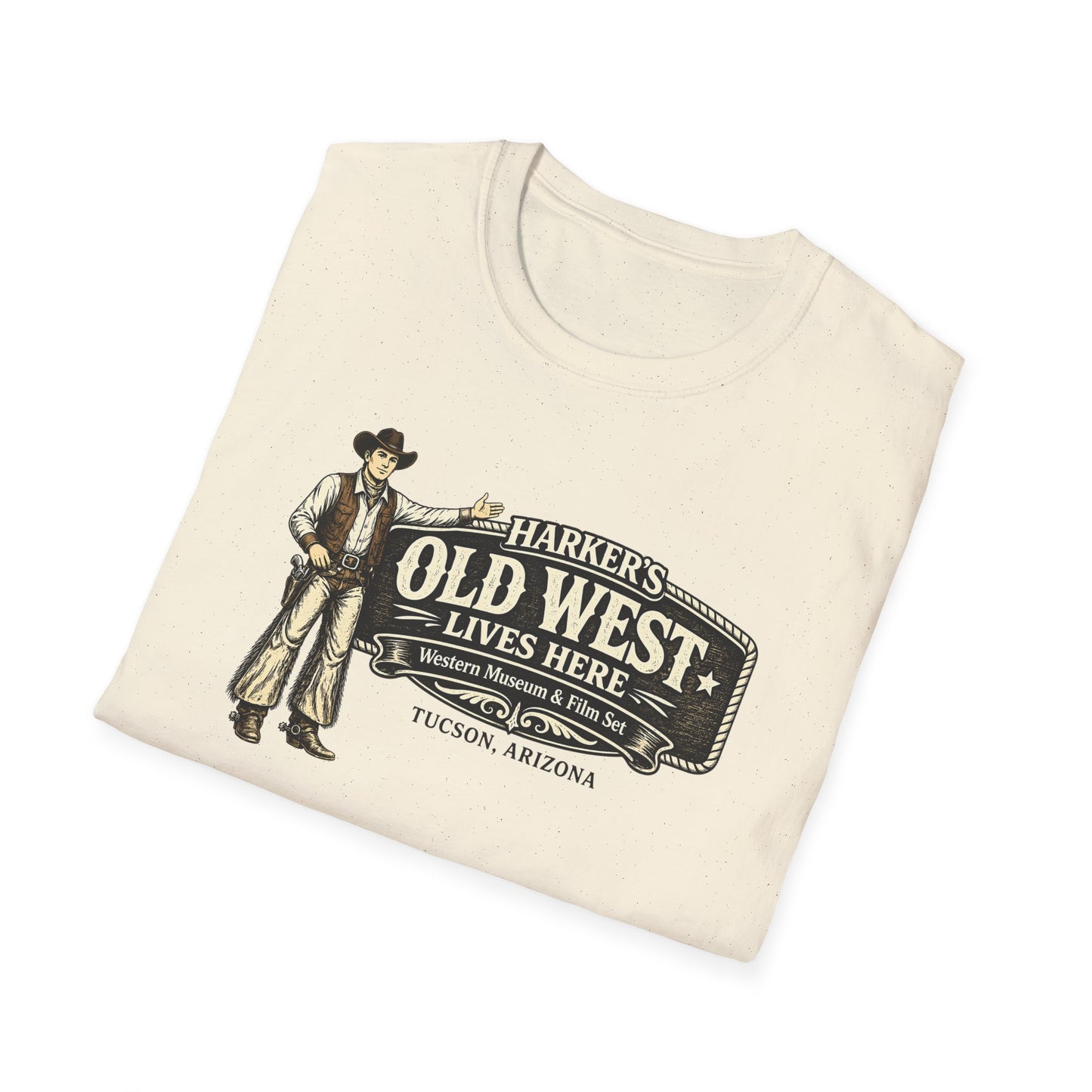Harker's Old West T-Shirt – “Harker’s Old West Lives Here” Vintage Western Tee