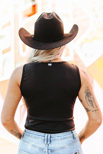 Boot Stitch V-Neck Bodysuit