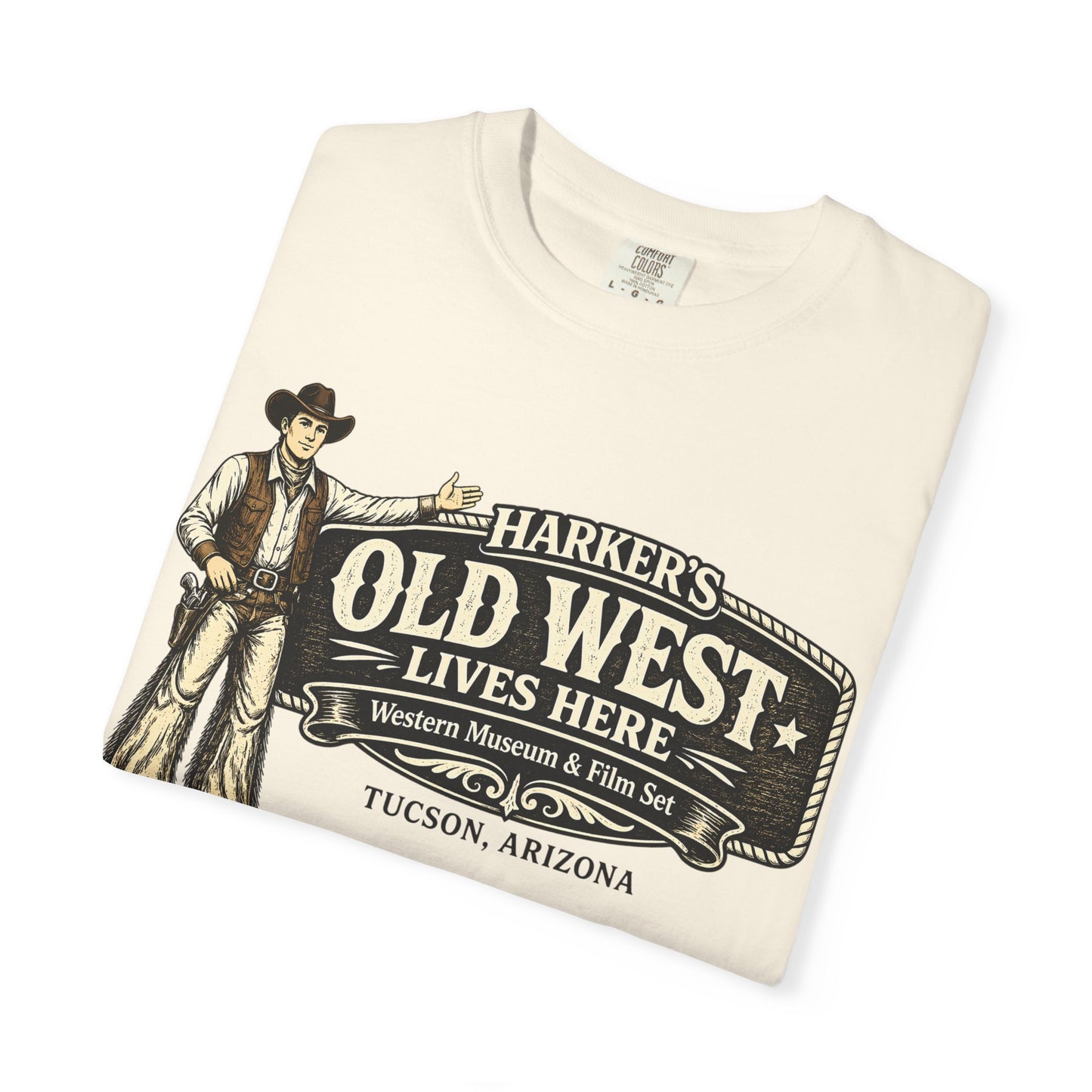 Harker's Old West Lives Here T-Shirt — Vintage Cowboy Tucson Arizona Tee