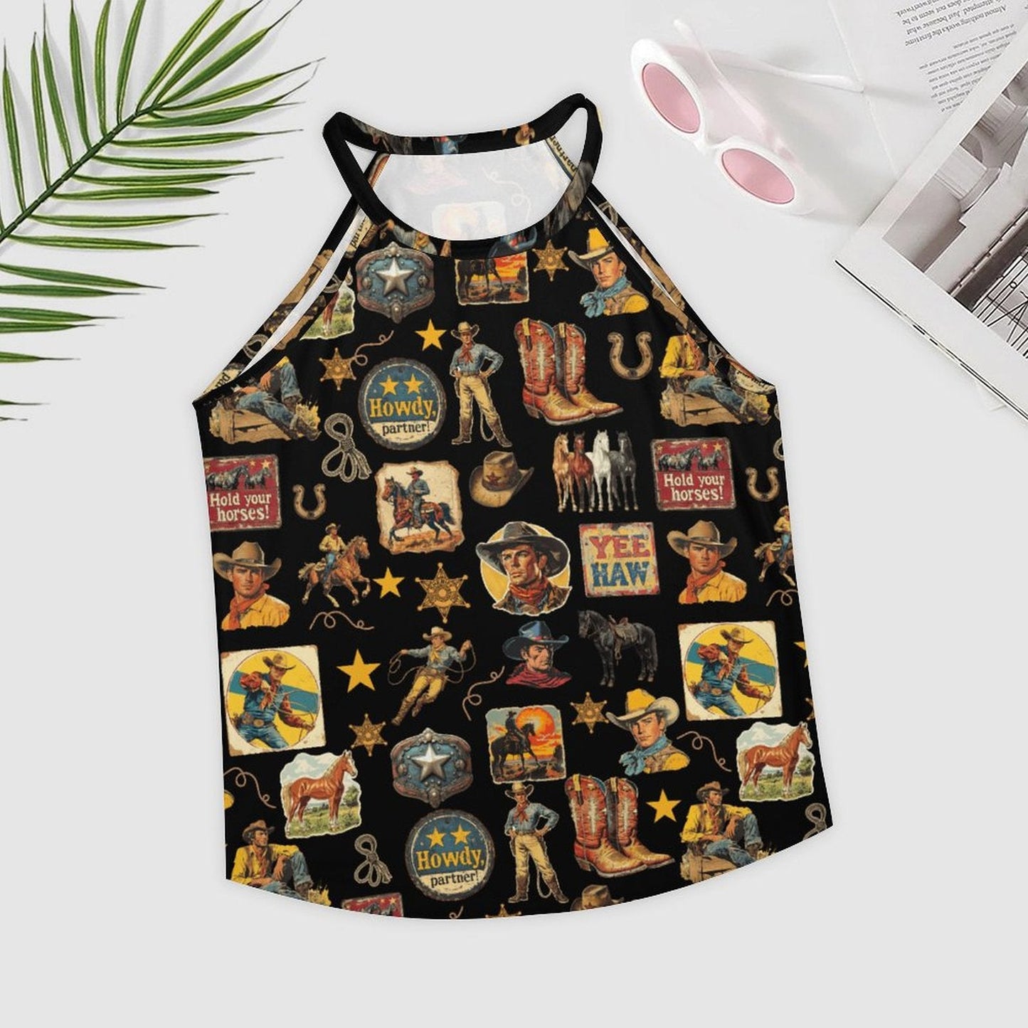 Baha Ranch Vintage Cowboy Collage Tank Top