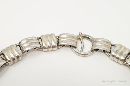 Vintage Designer Napier Sterling Silver Link Necklace