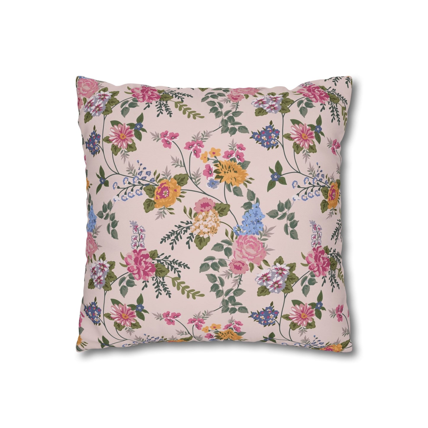 Floral Cow Pillowcase, Boho Farmhouse Decor, Country Living Accent, Cozy Home Gift, Rustic Animal Pillow Cover