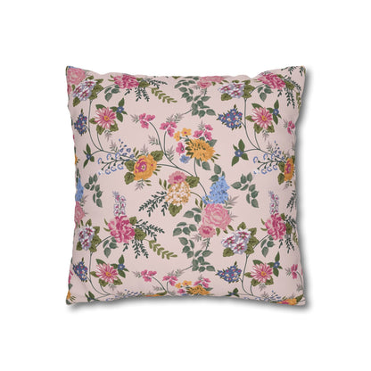 Floral Cow Pillowcase, Boho Farmhouse Decor, Country Living Accent, Cozy Home Gift, Rustic Animal Pillow Cover