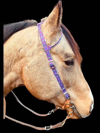 Neon Yeehaw Nylon One Ear Headstall
