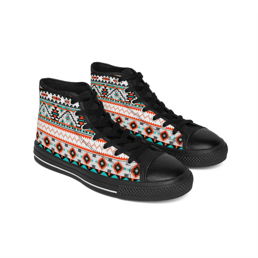 Desert Vibes Bohemian Women's Classic Sneakers, Trendy High-Top Shoes, Stylish Footwear for Every Occasion, Unique Gift for Her, Festival Ready