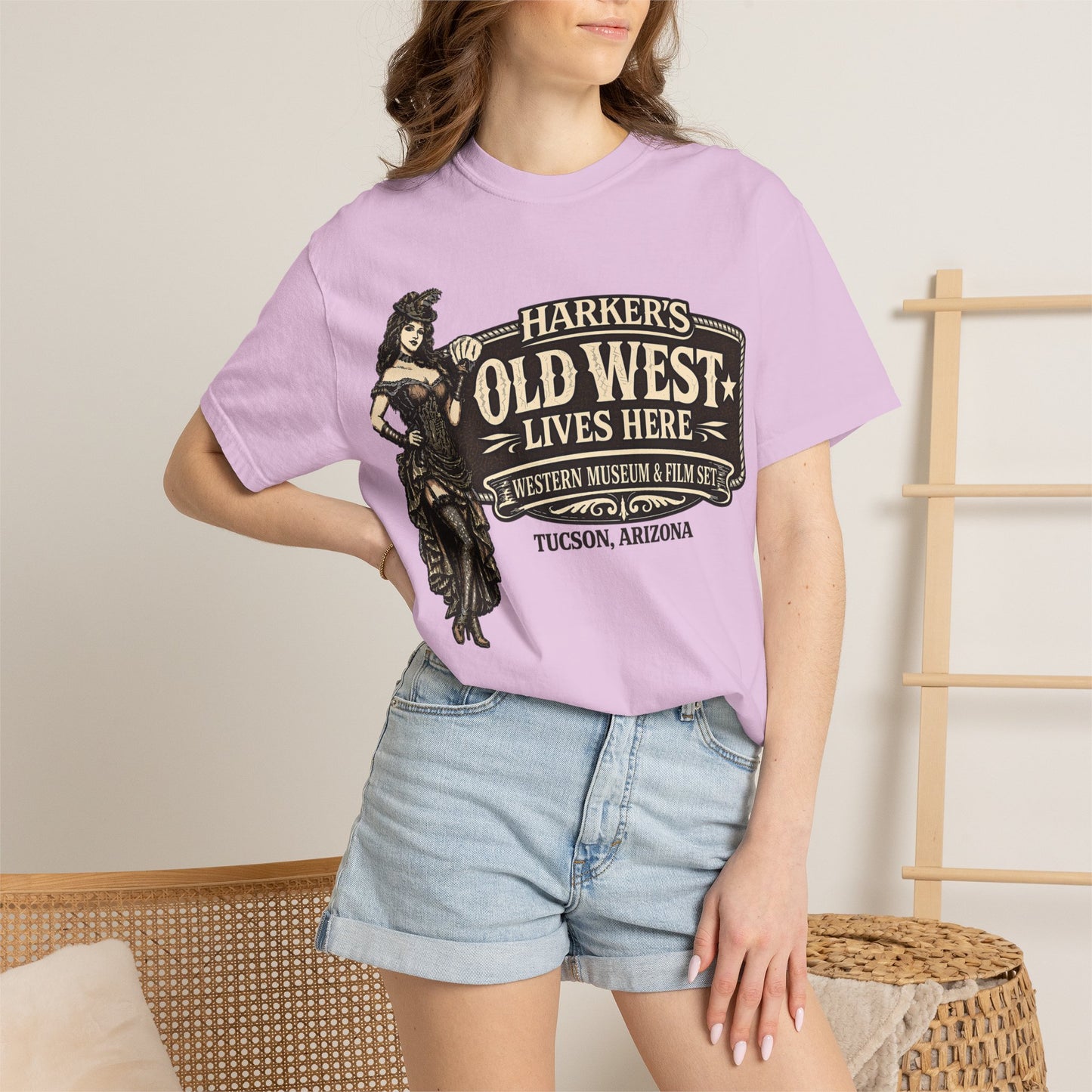 Harker's Old West Saloon T-Shirt —  Old West Lives Here” Vintage Tee