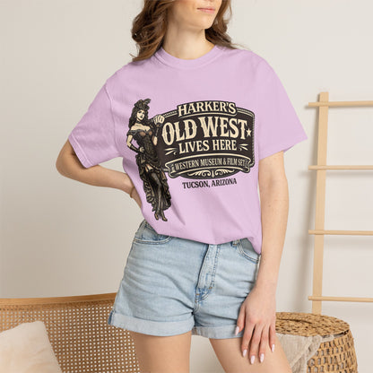 Harker's Old West Saloon T-Shirt —  Old West Lives Here” Vintage Tee