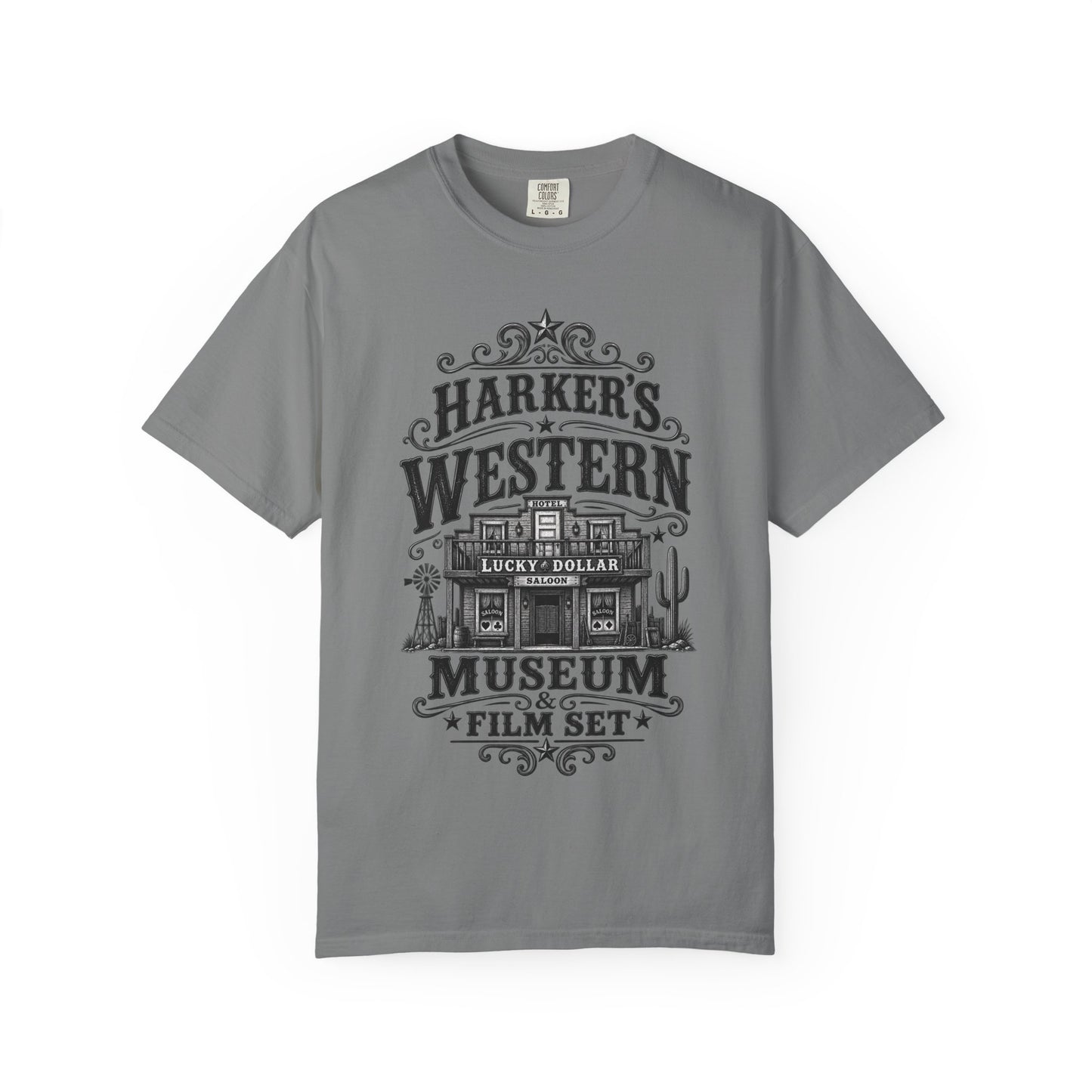 Western Museum T-Shirt — Harker’s Lucky Dollar Film Set Vintage Graphic Tee