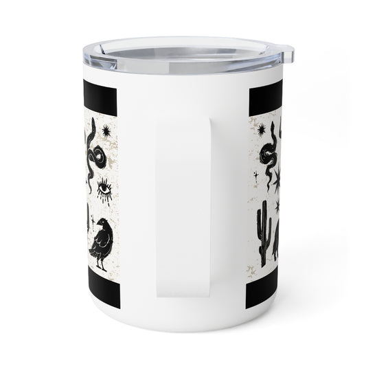 Vintage Western Insulated Coffee Mug, Perfect for Camping, Road Trips, Gift for Him or Her, Unique Rustic Decor, Boho Style Mug