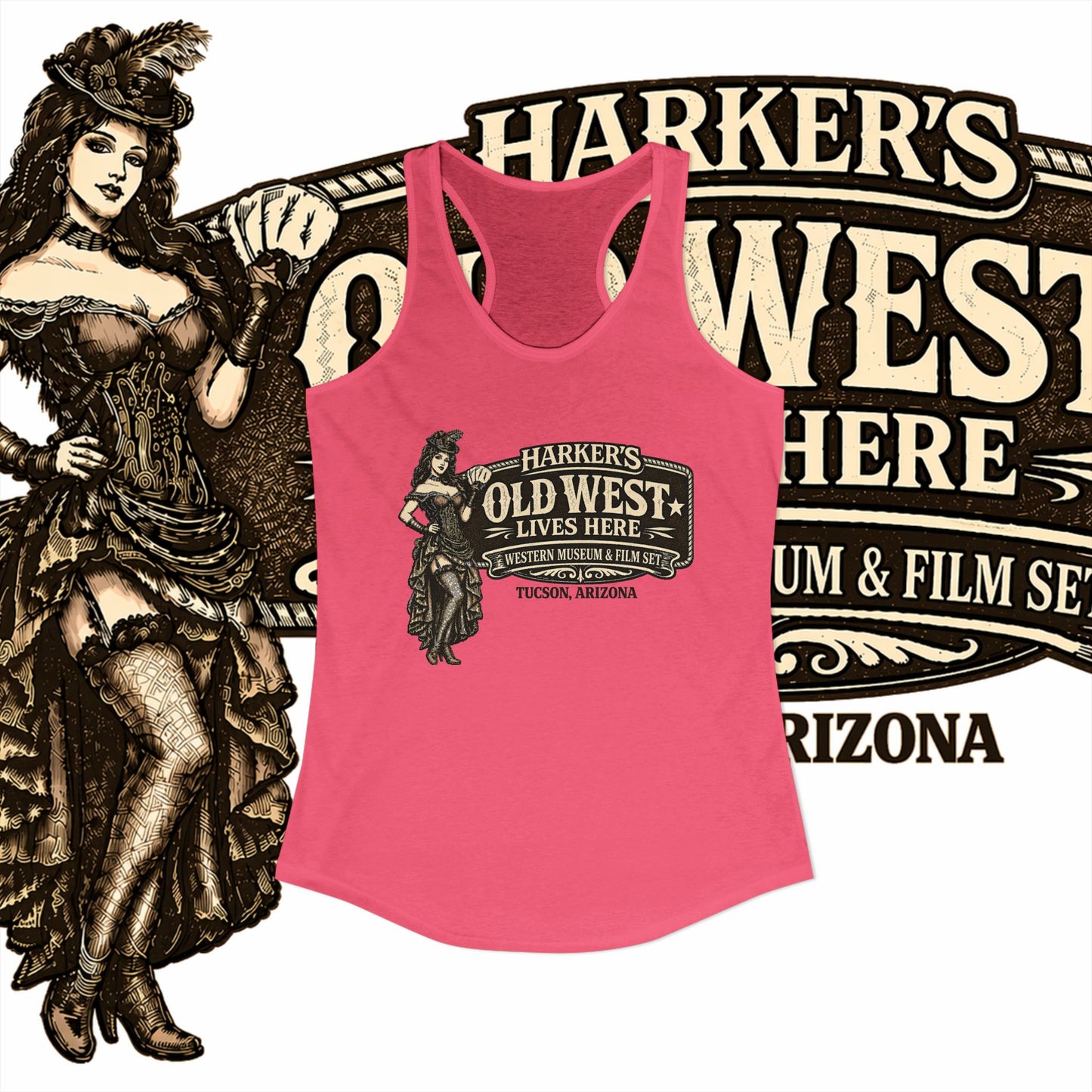 Harker's Saloon Girl Women's Ideal Racerback Tank