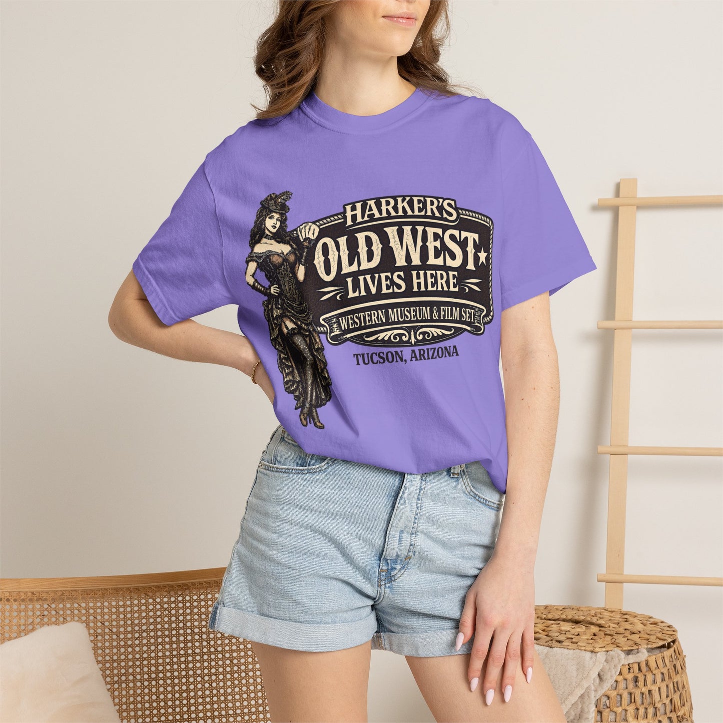 Harker's Old West Saloon T-Shirt —  Old West Lives Here” Vintage Tee