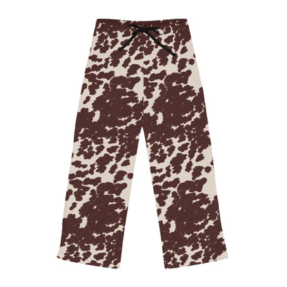 Chic Cow Print Women's Pajama Pants, Cozy Sleepwear, Lounge Wear, Gift for Her, Relaxation Pants, Trendy Bedding Essentials