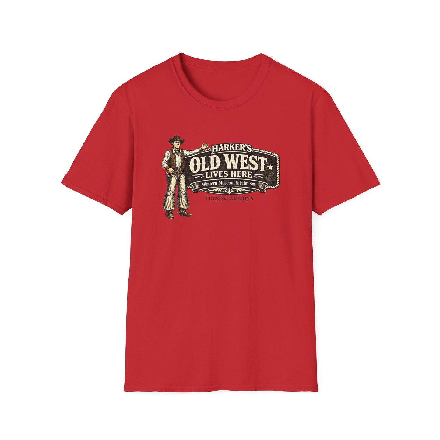Harker's Old West T-Shirt – “Harker’s Old West Lives Here” Vintage Western Tee