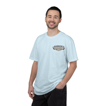 Harker's Gambler Unisex T-Shirt — “Harker’s Old West Lives Here” Vintage Western Tee