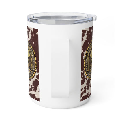 Harker's Buckle and Cowhide Style 10oz Insulated Mug – Vintage Old West Travel Cup