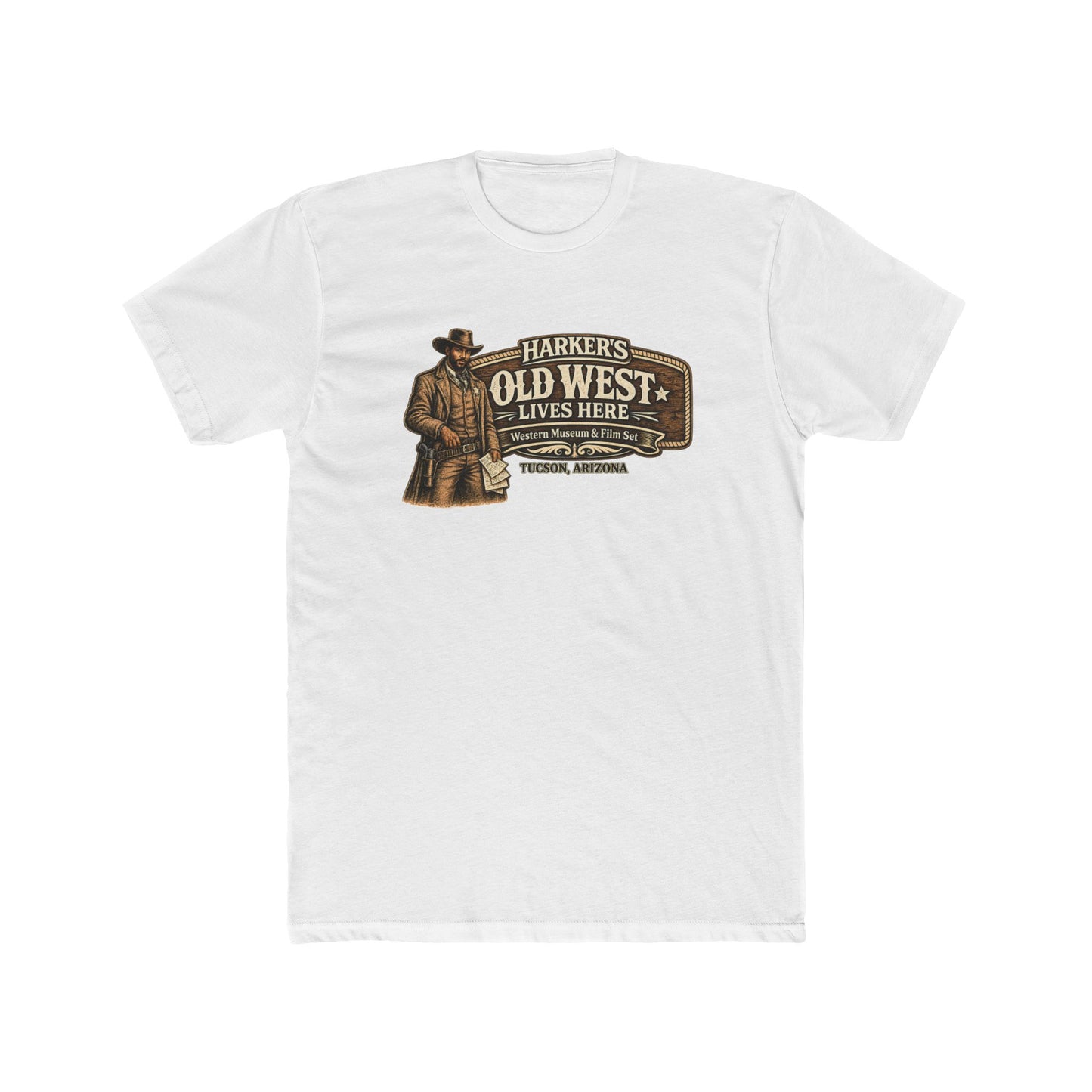 Harker's Bounty Hunter  — 'Old West Lives Here' Vintage Western Ranch Tee