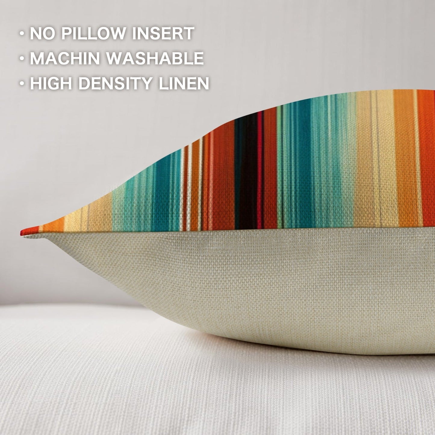 Colores De Mexico Southwest Serape Pillow Case 18x18" Made in America