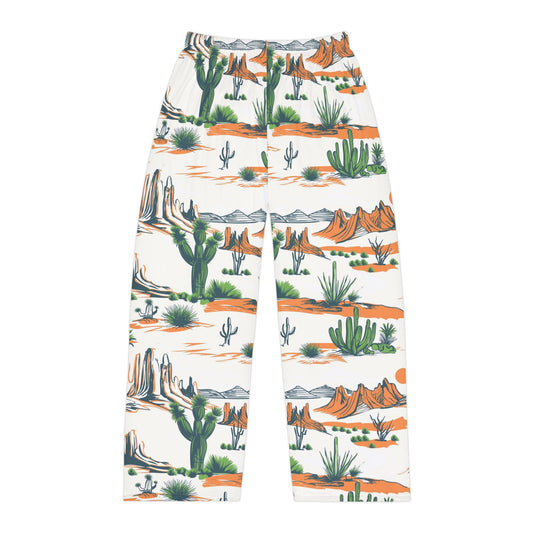 Desertscape Men’s Pajama Pants — Southwestern Cactus & Mesa Lounge Sleepwear