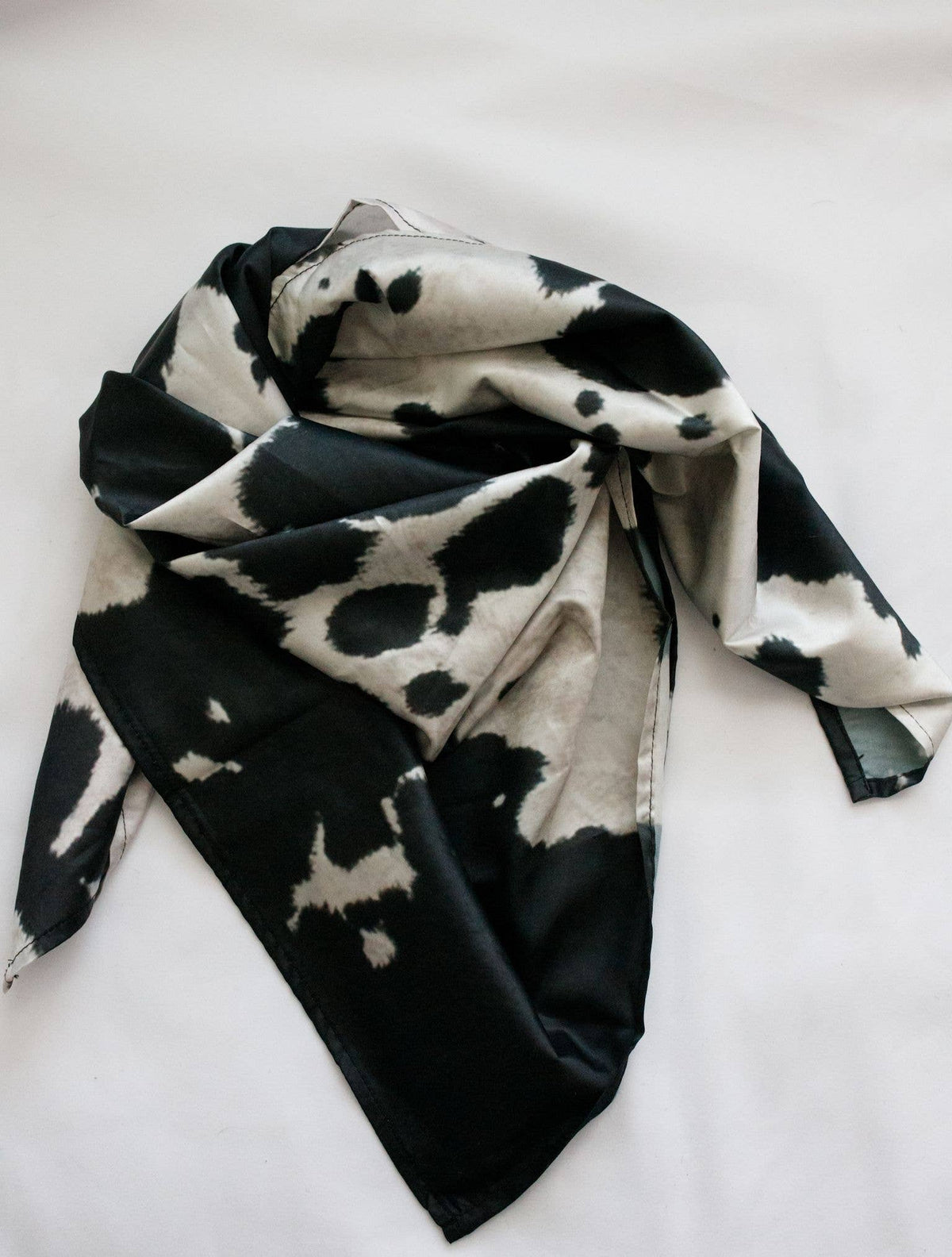 Black Cow Print Wild Rags