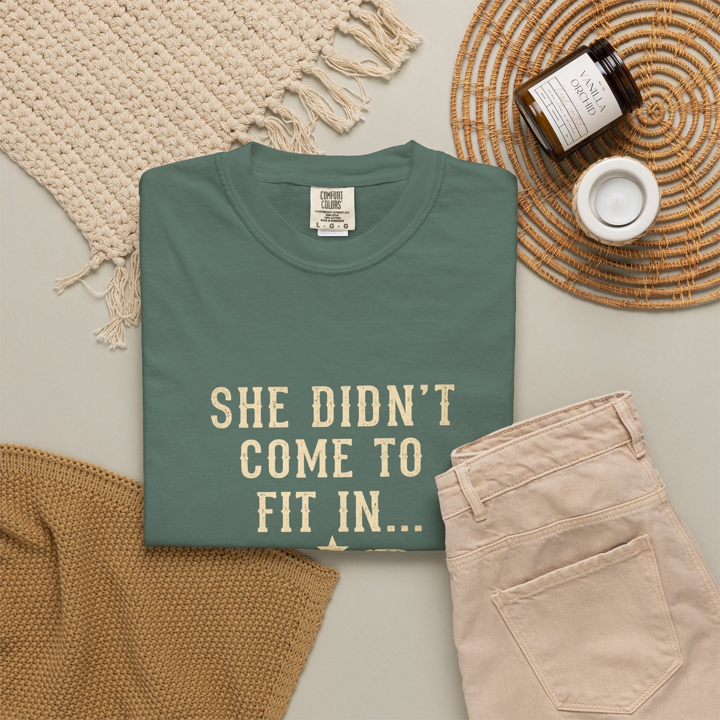 She Came to Stir Up Dust T‑Shirt — Western Inspirational Graphic Tee